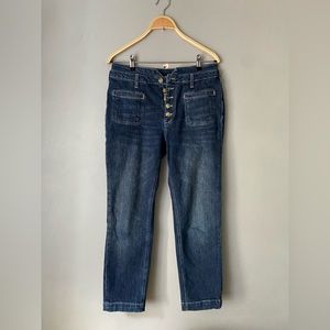 Pilcro and Letterpress by Anthropologie Hi-Rise Slim Ankle Jeans women size 28.